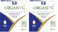 Serviettes Hygiéniques de Nuit avec ailettes – 100% coton bio,10 unités (Lot ...