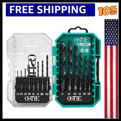 14 Pcs Cobalt Drill Bit Set (Pro), M35 Cobalt Twist Drill Bit Set with Titanium