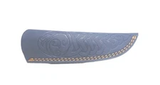 Knife Sheath Blue Leather Approx. 7" Long