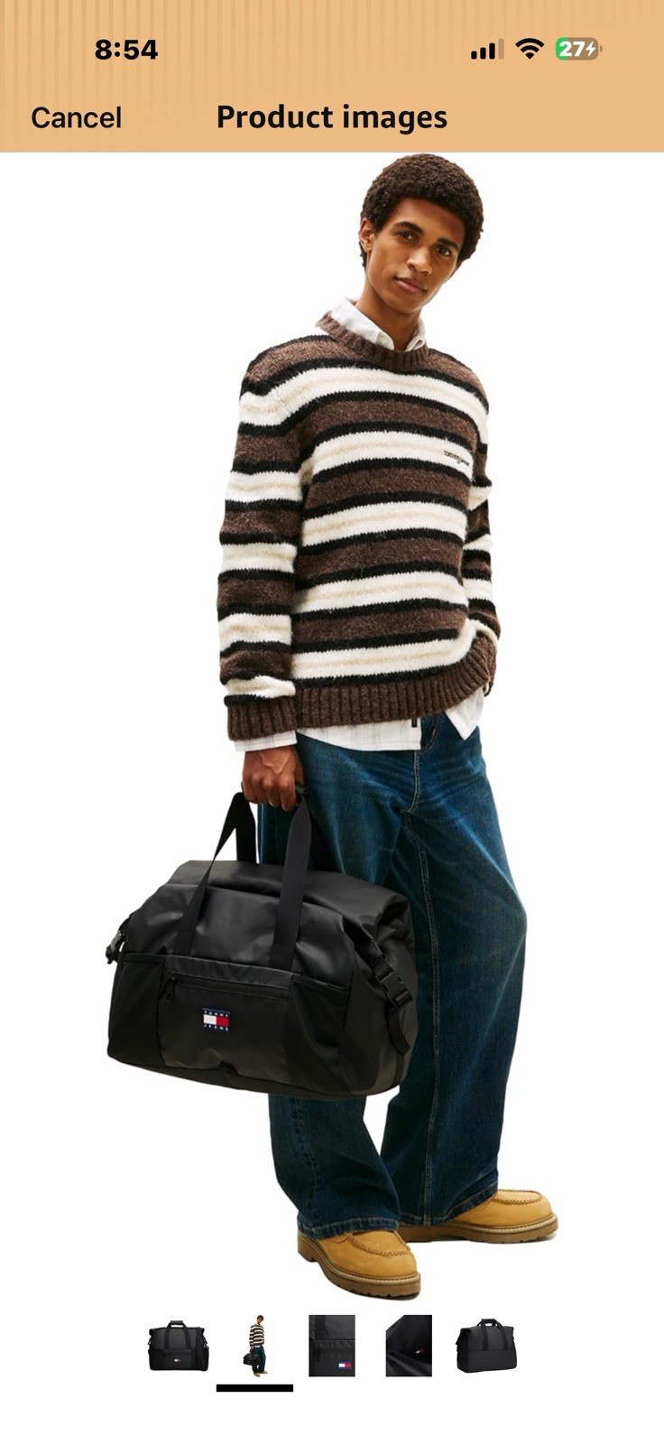 Tommy Jeans Daily Duffle Bag for Travel and Gym with Shoulder Straps thumbnail 2