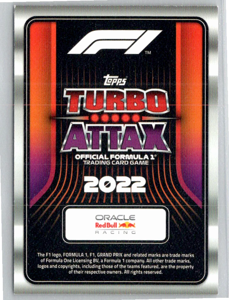 2022 Topps F1 Turbo Attax Sprint Winner Max Verstappen #166 - Image 2 of 2