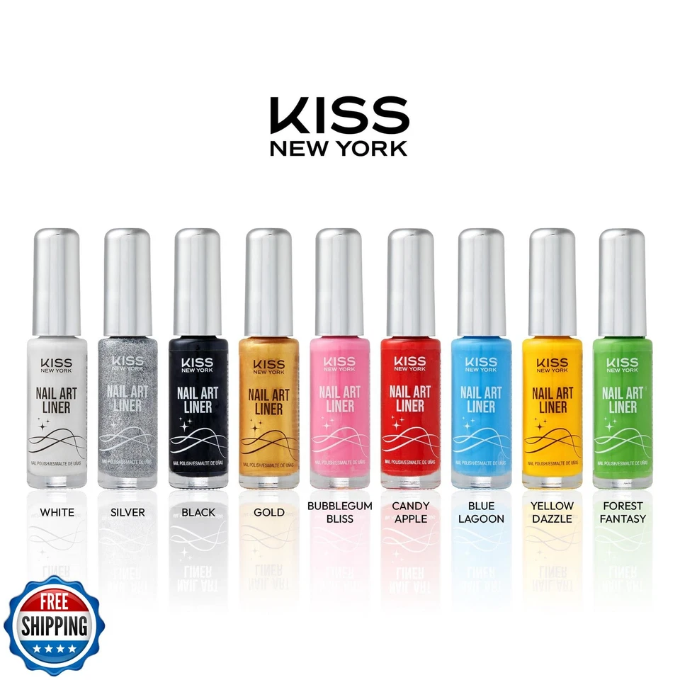 KISS NEW YORK Nail Art Liner, Fast-Drying, Slow Drip, Low Odor, F - Image 2 of 4