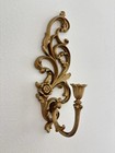 VTG Hollywood Regency Syroco Gold Scrolled Floral Candle Holder Sconces 4531 L&R — photo 5