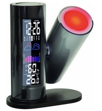 Wecker Technoline WT514 Digital Schwarz Anzeige Nachtlicht + Wetter Neu  