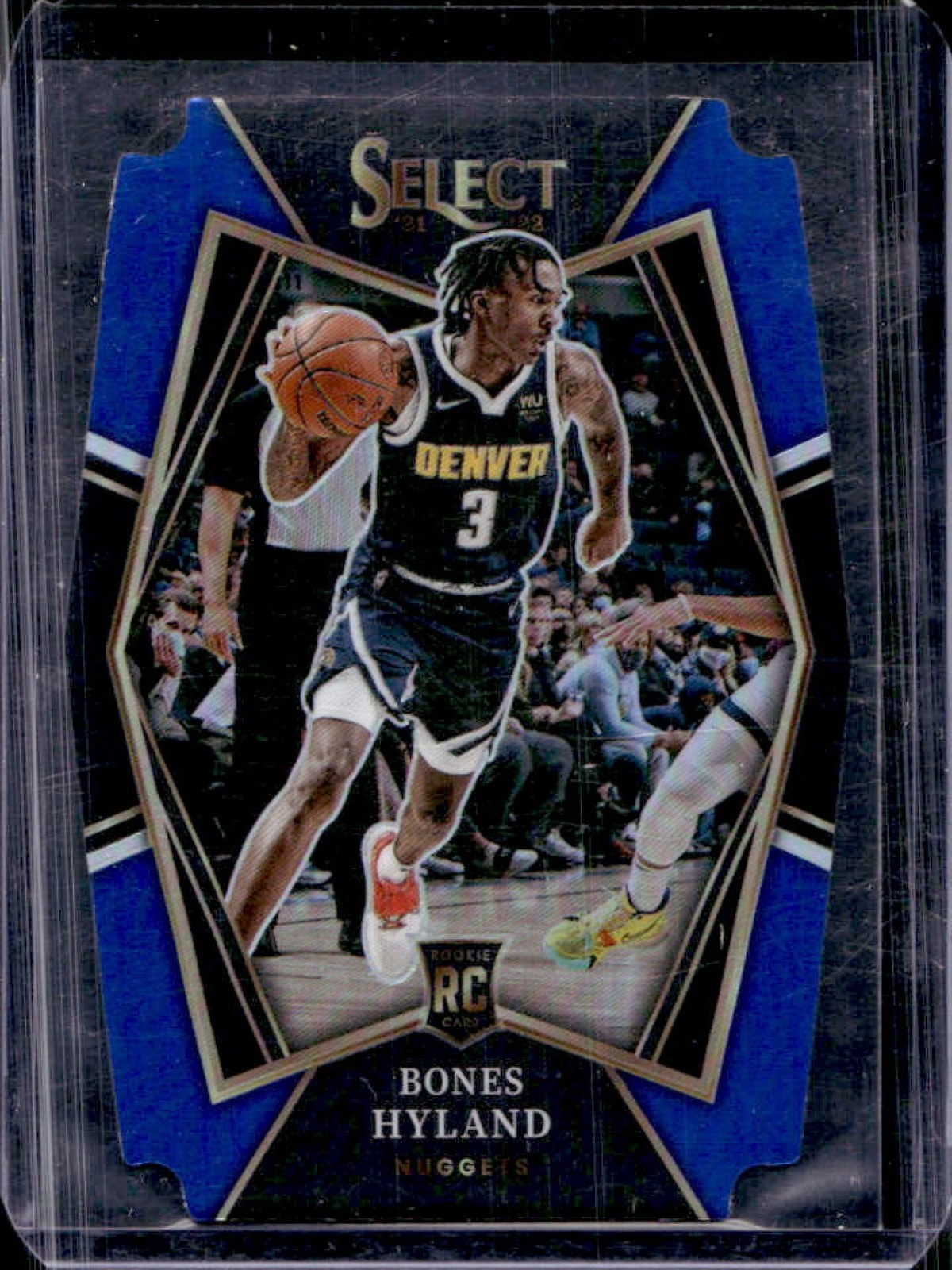 2021-22 Select Bones Hyland RC Blue Prizms Die Cut Premier Level #/249 Nuggets