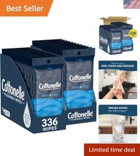 336 Biodegradable Flushable Wipes in 24 Travel Packs   Adult Hygiene Essential