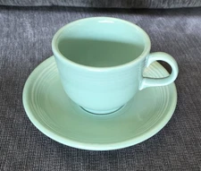 HLC FIESTAWARE FIESTA WARE ~ CUP & SAUCER ~ SEAFOAM GREEN