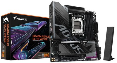 GIGABYTE B840M AORUS Elite WIFI6E AMD Socket AM5, M-ATX, DDR5, 2X M.2, PCIe 4.0