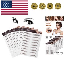 4D Hair-Like Eyebrow Tattoos Stickers 6 Sheets Waterproof Long-lasting Colors...