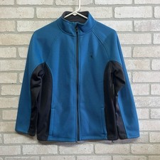 SPYDER Boys Full Zip Long Sleeve Thermal Jacket Blue Black Size Large 14-16