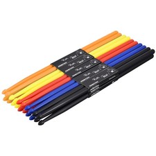 10 Pairs Wood Drumstick Anti-Slip Handle Grip 5A Drum Stick Wood Tip