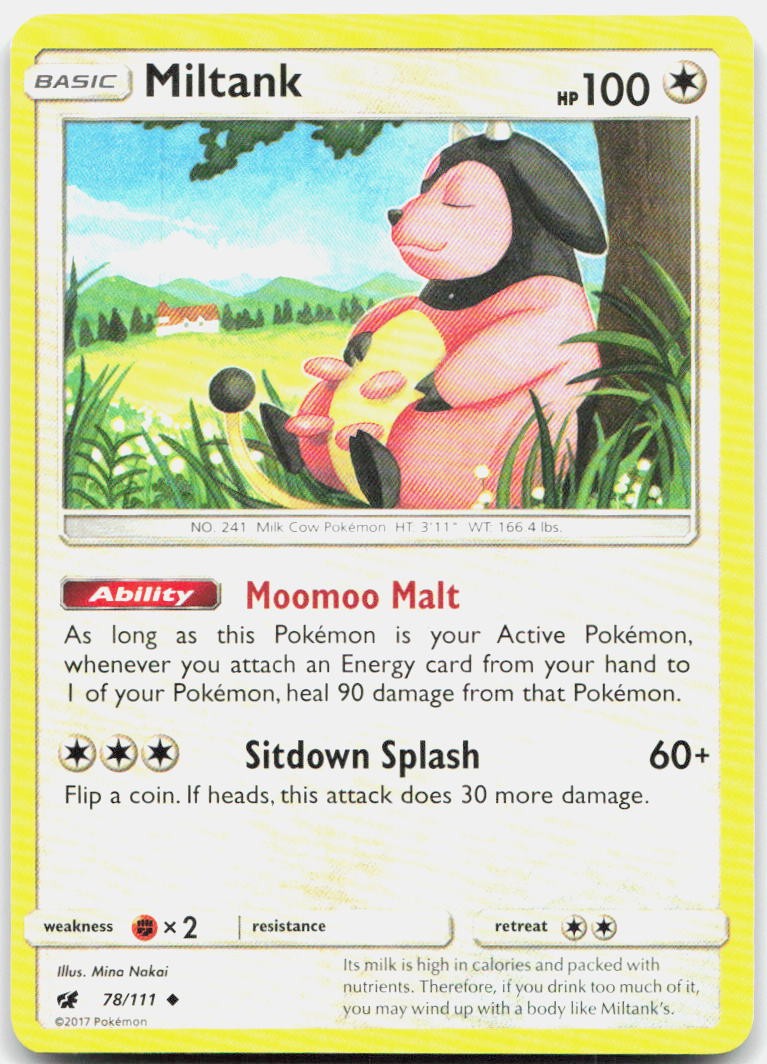 Miltank 78/111 Uncommon Crimson Invasion Pokemon NM