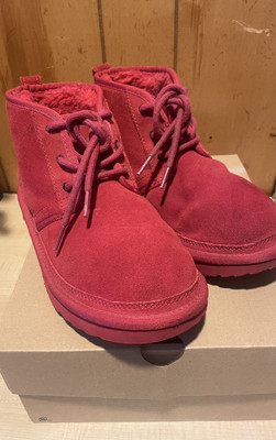 UGG Red Bootie Sz.6 Maybe Worn Twice  See Pics 