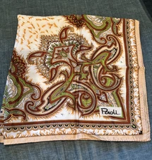 PAOLI Scarf Square Kaliedescope Fractal Colorful 26"