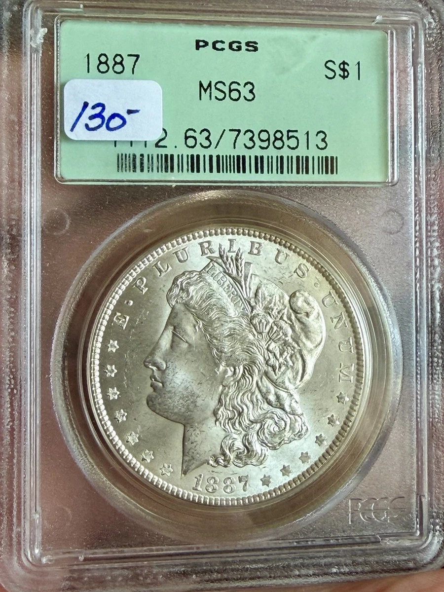 MS 63 Graded 1887 Year Morgan US Dollars (1878-1921) for sale | eBay