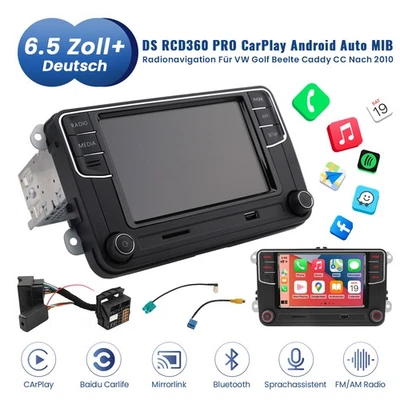 DS RCD360 17G035280 Carplay MIB Radio Für VW Golf Passat Caddy Jetta Nach 2010 - Bild 1 von 4