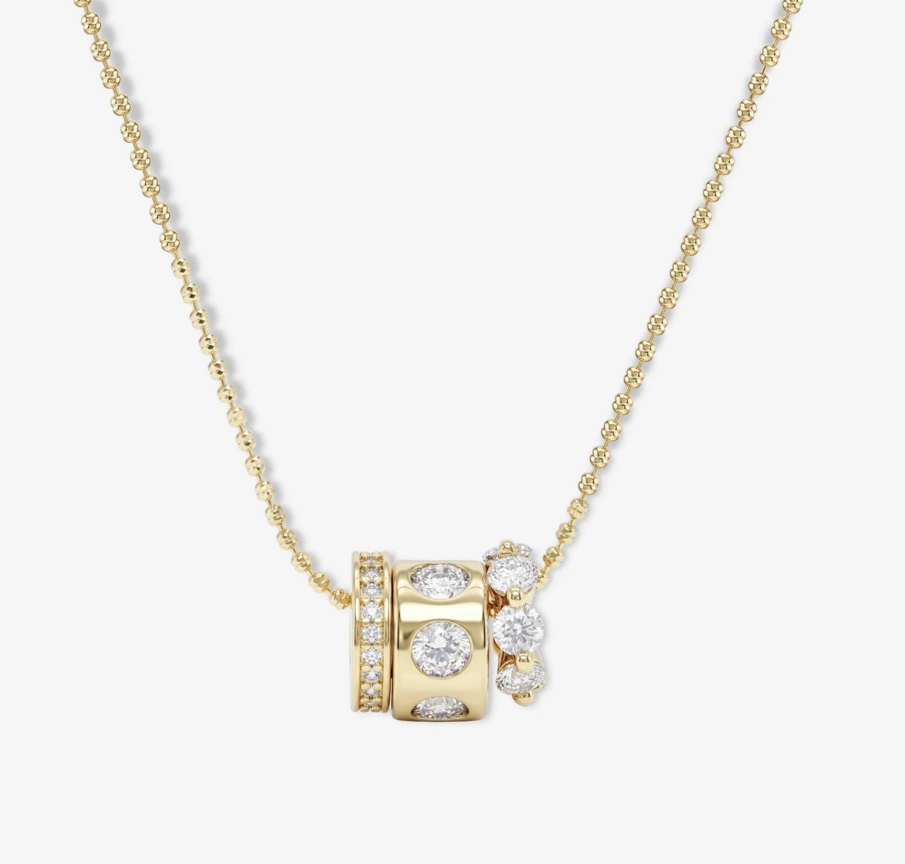 Melinda Maria Gold Ashley Topanga Necklace White Diamondettes NWOT