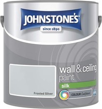 Johnstone's Wall , Ceiling Paint Silk Emulsion Smooth Finish Tin 2.5L All Colors