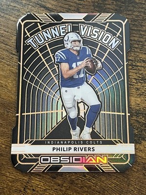 2020 Panini Obsidian #TV17 Philip Rivers Tunnel Vision Electric Etch Orange #/25