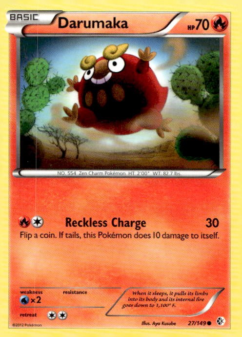 Darumaka 27/149 Common Boundaries Crossed Pokemon Lightly Played