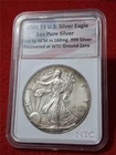 2001 $1 U.S. Silver Eagle Dollar. ASE. 1oz .999 PURE SILVER 160mg       #MF-2596