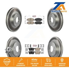 Front Rear Ceramic Pad Coated Disc Brake Rotors Kit For 2014-2015 Acura ILX 2.0L