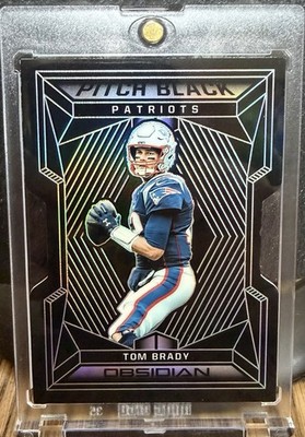 Panini 2019 Obsidian Pitch Black Tom Brady Patriots die cut 42/75 Insert