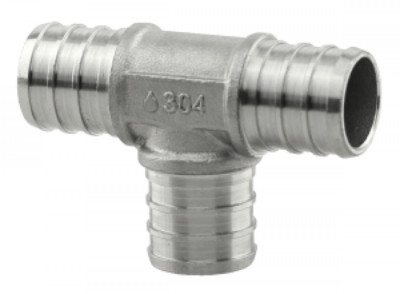 Stainless Steel Pex Tee 1''x1''x 3/4