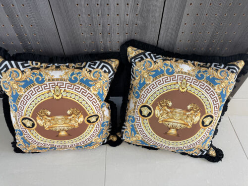 Custom Made Versace Pillows - 2 X 18" pillows, Medusa, La Coupe des dieux