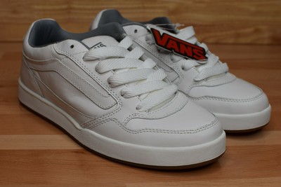 all white leather vans mens