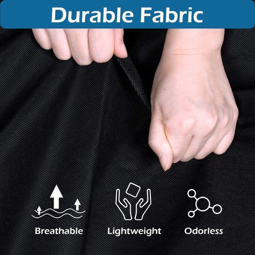 MISSLO 43" Gusseted Travel Garment Bag with Accessories Zipper Pocket Breatha... - Picture 4 of 8