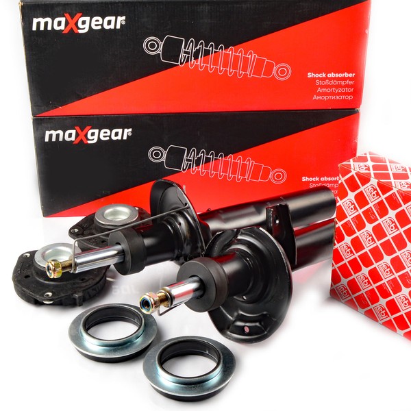 2X Maxgear StoßDäMpfer + Domlager Vorne FüR Vw Golf 5 6 Caddy Audi Seat Skoda-image