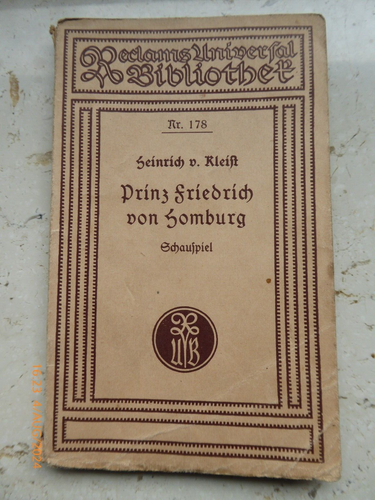 Heinrich von Kleist: Prinz Friedrich von Homburg - Schauspiel, ca.1930