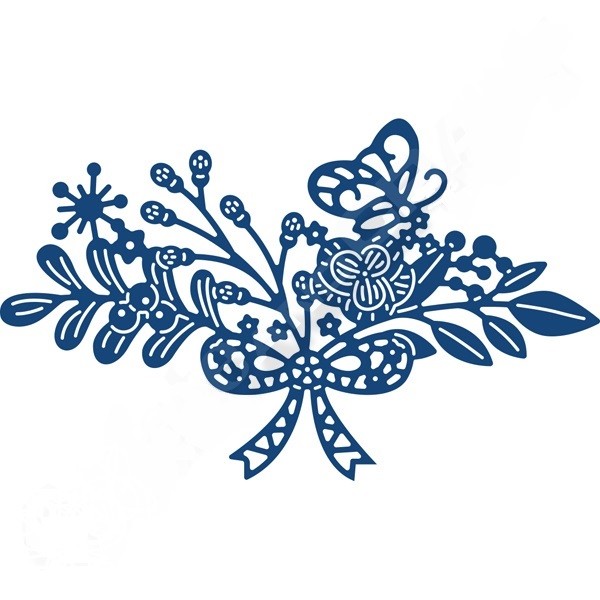Tattered Lace BUTTERFLY BRANCH Floral & Bow Craft Cutting Die - D1128