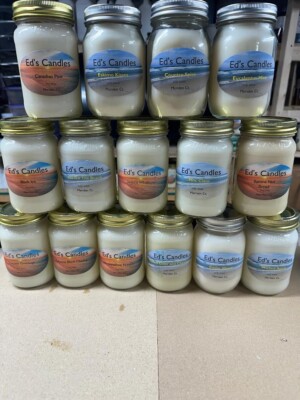16oz Jar candle, Highly Scented Soy Wax Hand Poured. Made To Order