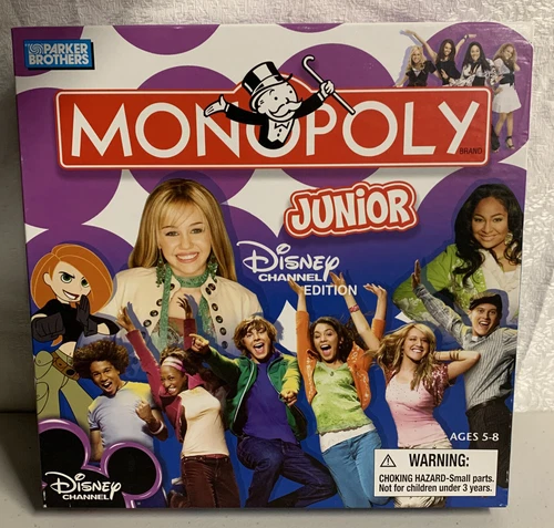 Monopoly Junior Disney Channel Edition Kim Possible Zack Cody Hannah Montana 