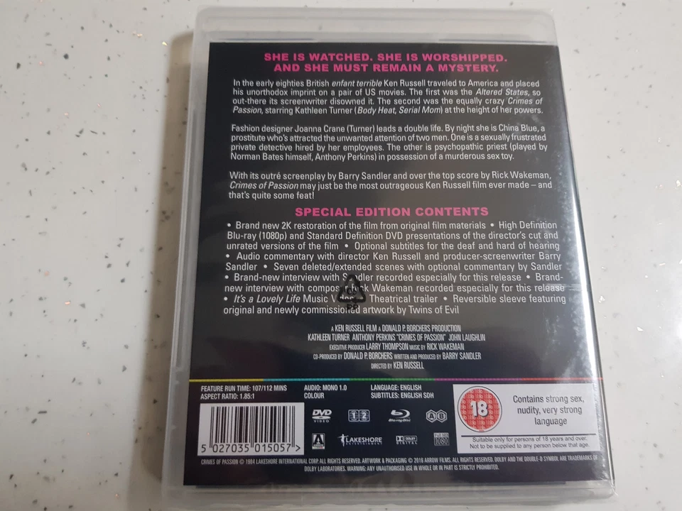 Crimes of Passion -  Blu Ray & DVD     New & Sealed  Arrow  Ken Russell - Image 2 of 2