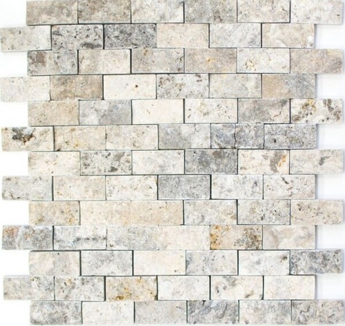 Piastrella Mosaico Metro Ceramica Brick Bond Diamante Avorio Per Bagno E Cucina – 23x48x6 Mm, Foglio 300x300 Mm