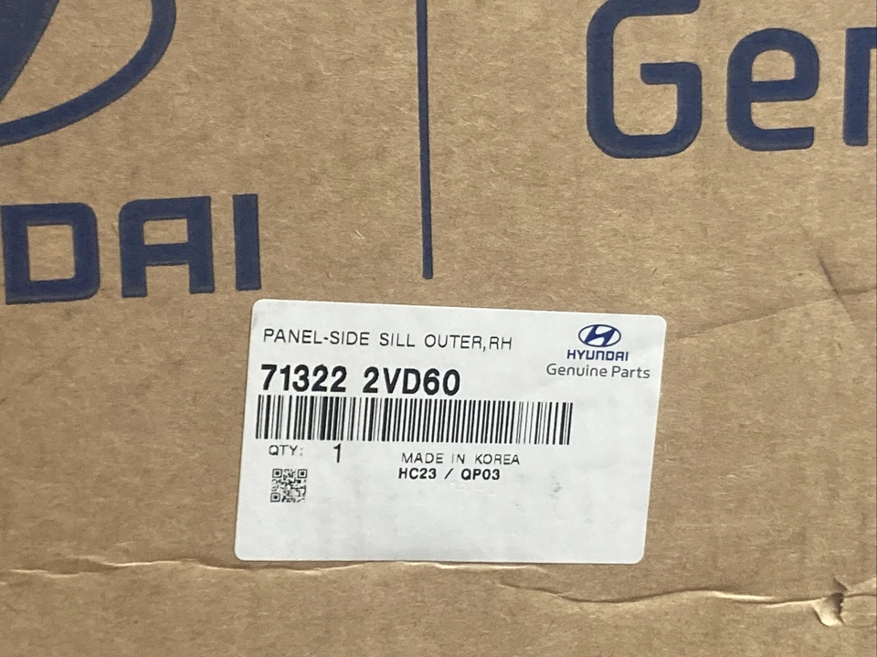 OEM 2012-17 Veloster RH Rocker Panel - Side Sill Outer for Hyundai (71322-2VD60) Foto 4 de 4