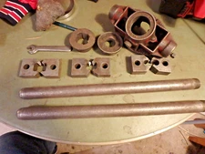 7x-vintage GTD greenfield pipe threader bundle- NO. 2 1/2 w/ 4 dies and wrench