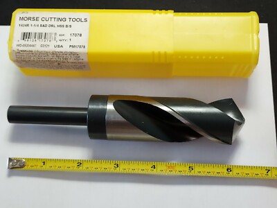 Morse Cutting Tools 1424R 1-1/4'' S&D Drill HSS B/S, NEW