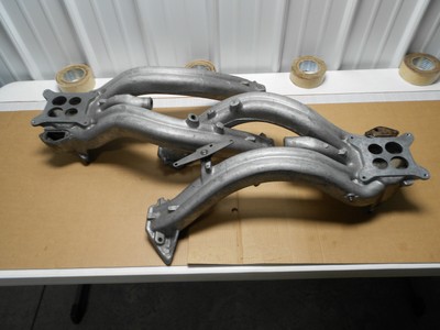 1960 1961 Chrysler 3 413 Orig Lh Rh Cross Ram Intake Manifolds Ebay