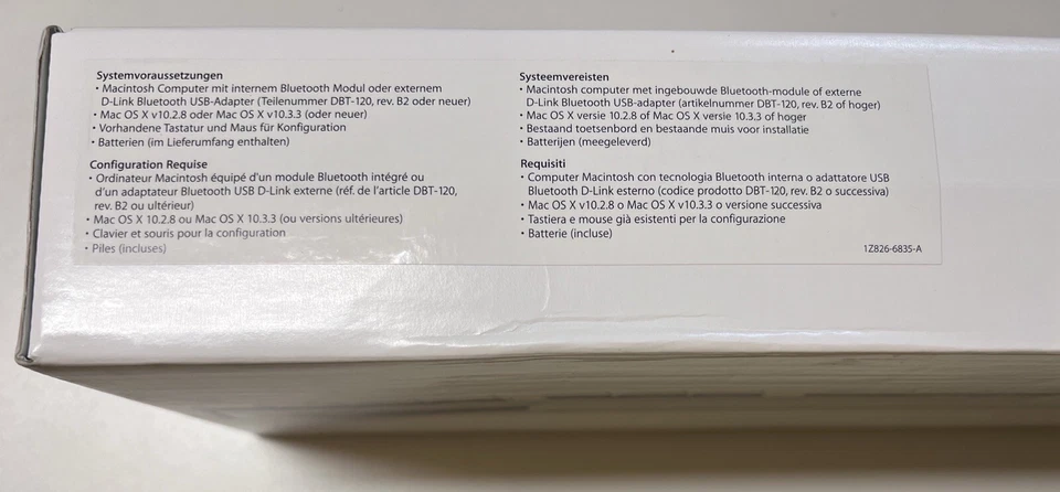 A1016 Apple Wireless Tastatur Keyboard weiß NEU QWERTZ Sammler CH DE M9270SM/A - Bild 3 von 4