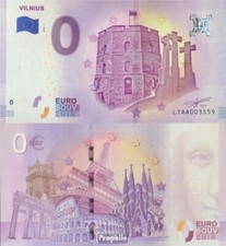 Banknoten Litauen 2018 Souvenirschein Stadt Vilnius in Litauen bankfrisch 0 Euro