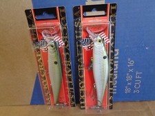 LUCKY CRAFT POINTER 128 Jerkbait 1 OZ 5" 159GNSX GREEN SEXY COLOR Lot of 2