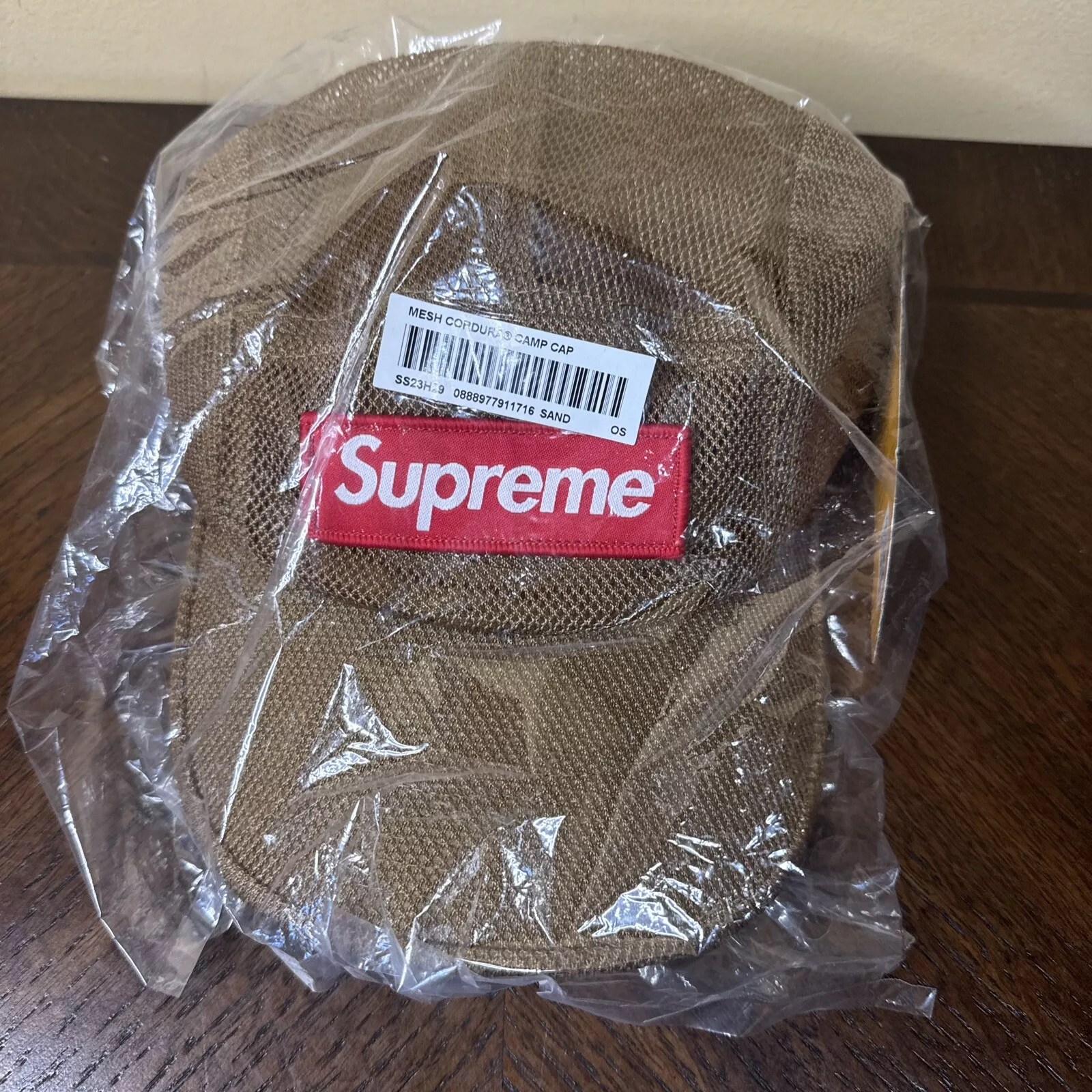 Casquette de camp neuve Supreme Mesh Cordura « Sable »