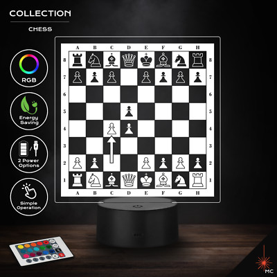 LED Lamp - Queen's Gambit Opening (Chess)
