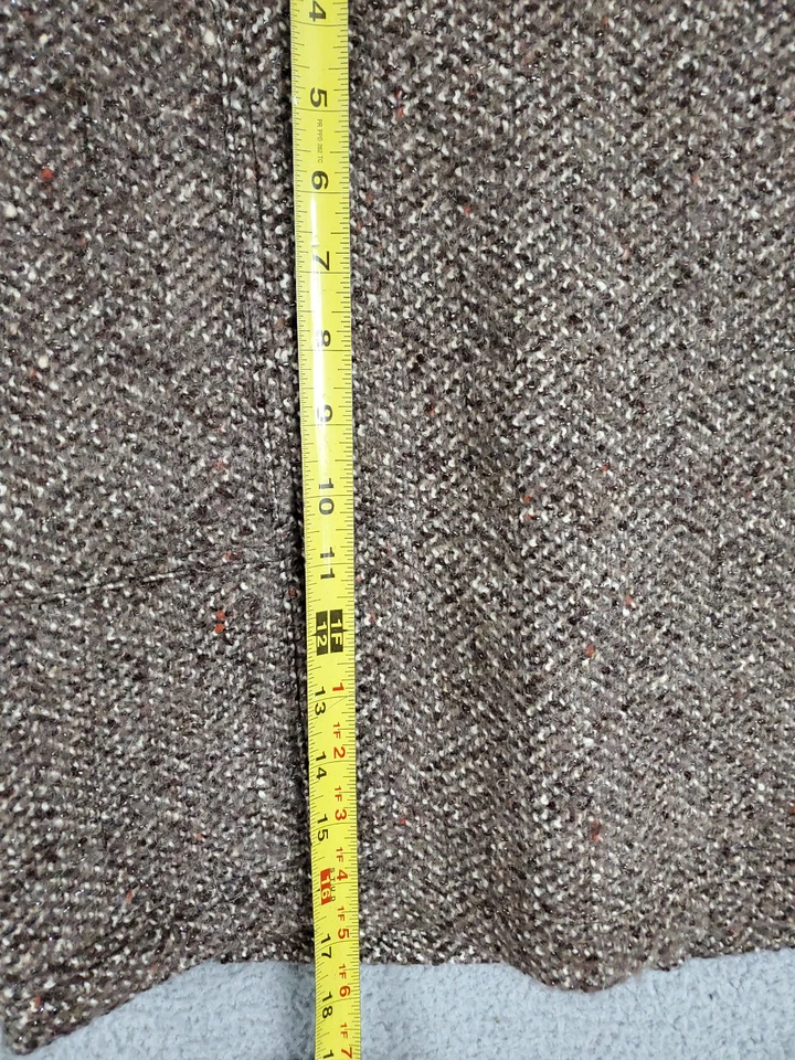 Falda Eddie Bauer Mezcla Lana Talla 4 Marrón Forrada a Lápiz Midi Foto 3 de 4