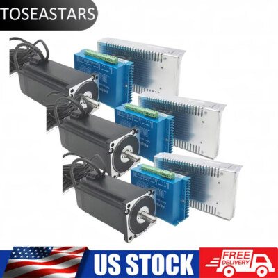 1/3/5 Axis NEMA34 Closed Loop Stepper motor Hybrid Servo HB808C Driver CNC Kit