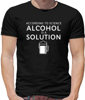 Laut Wissenschaft ist Alkohol eine Lösung Herren T-Shirt - Bier - Trinken - Kneipe